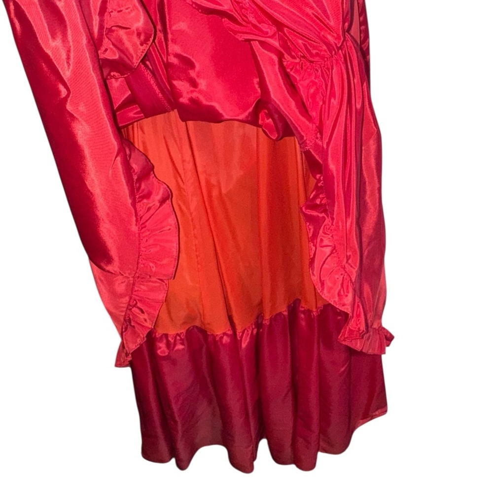 Vintage Gunne Sax Red Ruffle Dress Cottagecore Renaissance Gown - Picture 14 of 15